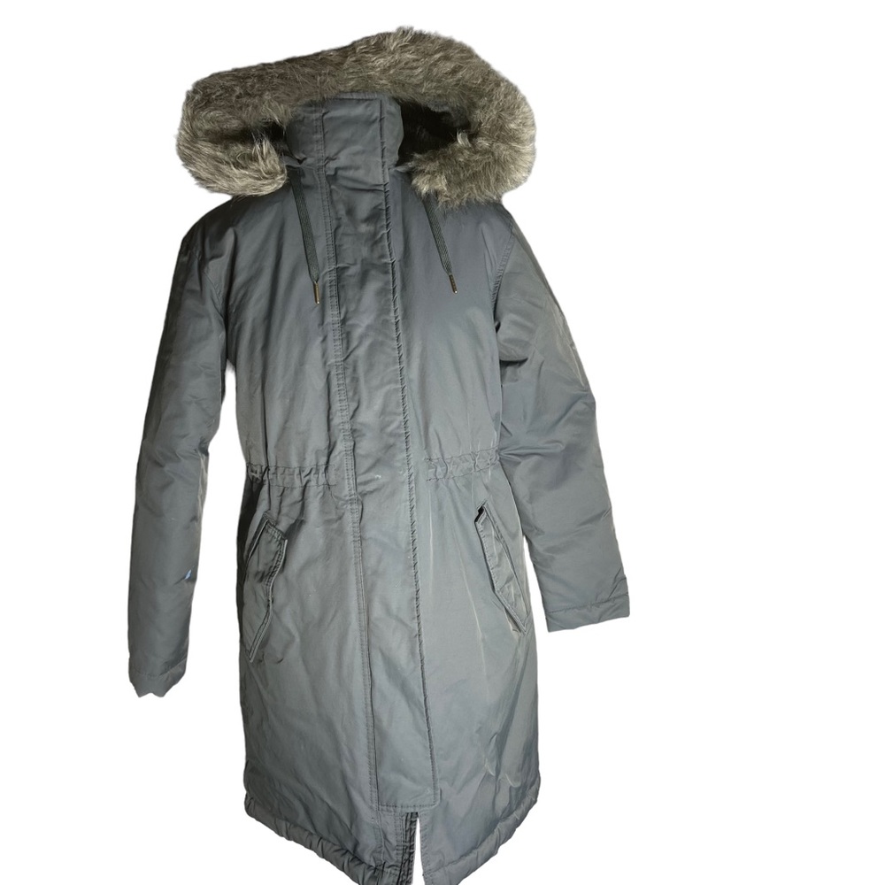 Universal Thread Long Winter Coat with Detachable Faux Fur Trim Size XS